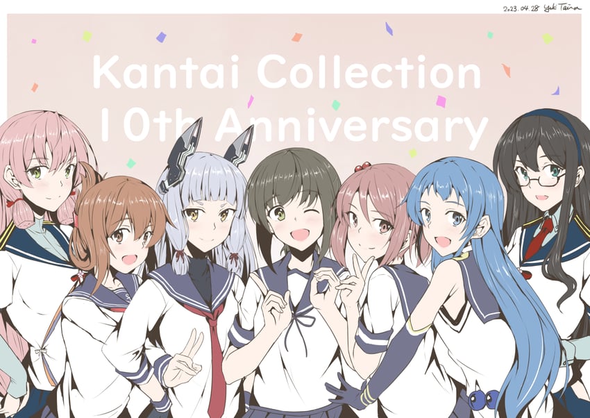 inazuma, fubuki, murakumo, ooyodo, akashi, and 2 more (kantai collection) drawn by taira_yuuki