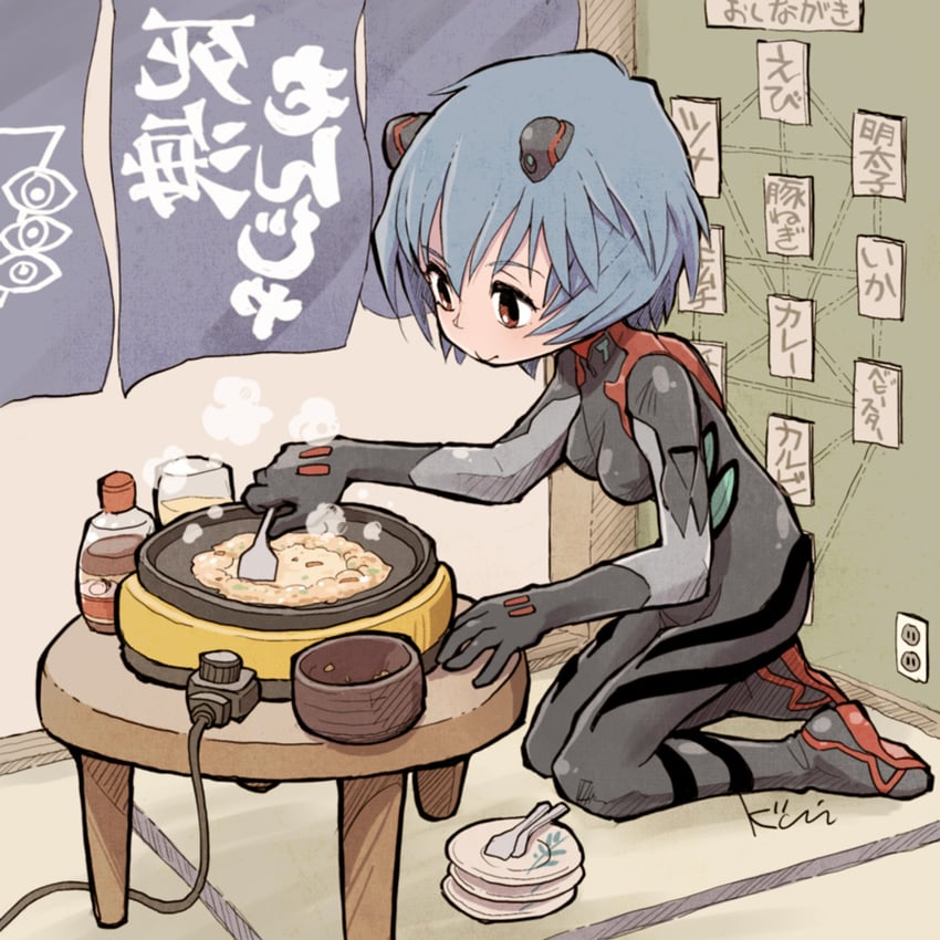 ayanami rei (neon genesis evangelion and 2 more) drawn by kiichi