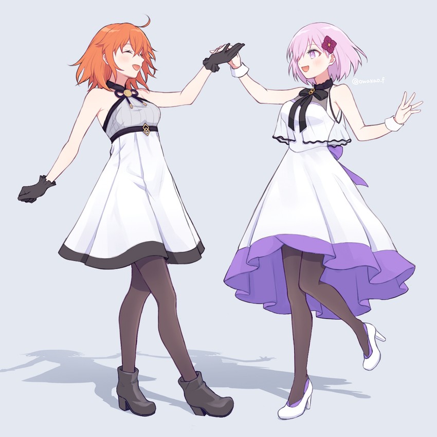 mash kyrielight and fujimaru ritsuka (fate and 2 more) drawn by waka_(owakao_f)