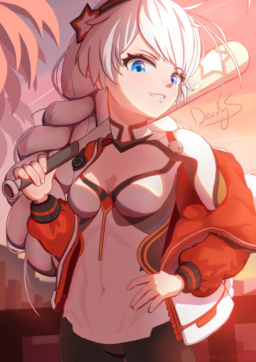 kiana kaslana (honkai and 1 more) drawn by devolays