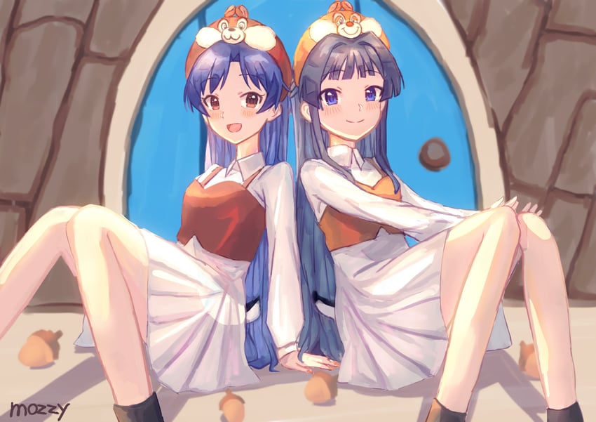 kisaragi chihaya and mogami shizuka (idolmaster and 1 more) drawn by mozzy0v0y
