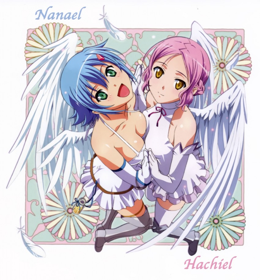 nanael, angel of light nanael, and hachiel (queen's blade) drawn by rin-sin