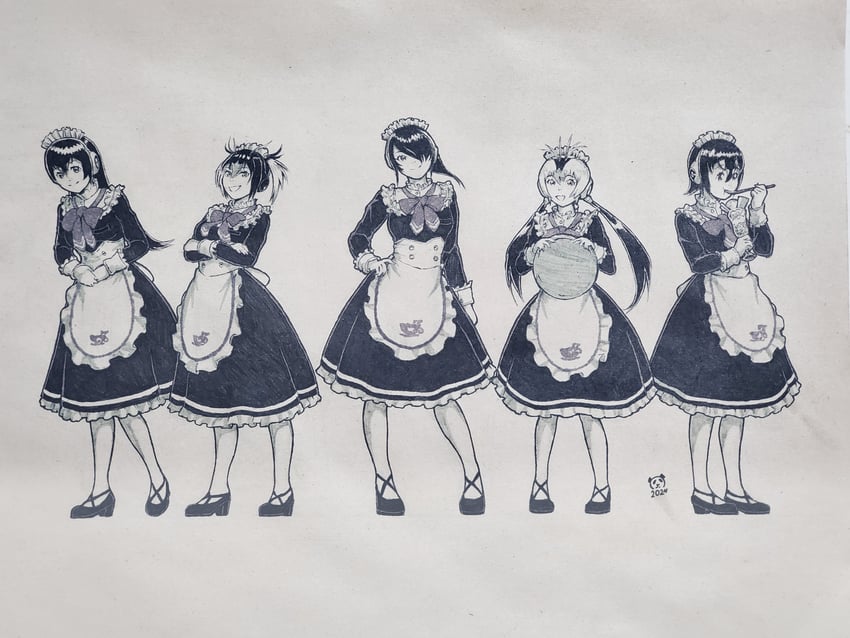 emperor penguin, humboldt penguin, royal penguin, rockhopper penguin, and gentoo penguin (kemono friends and 1 more) drawn by pandacron