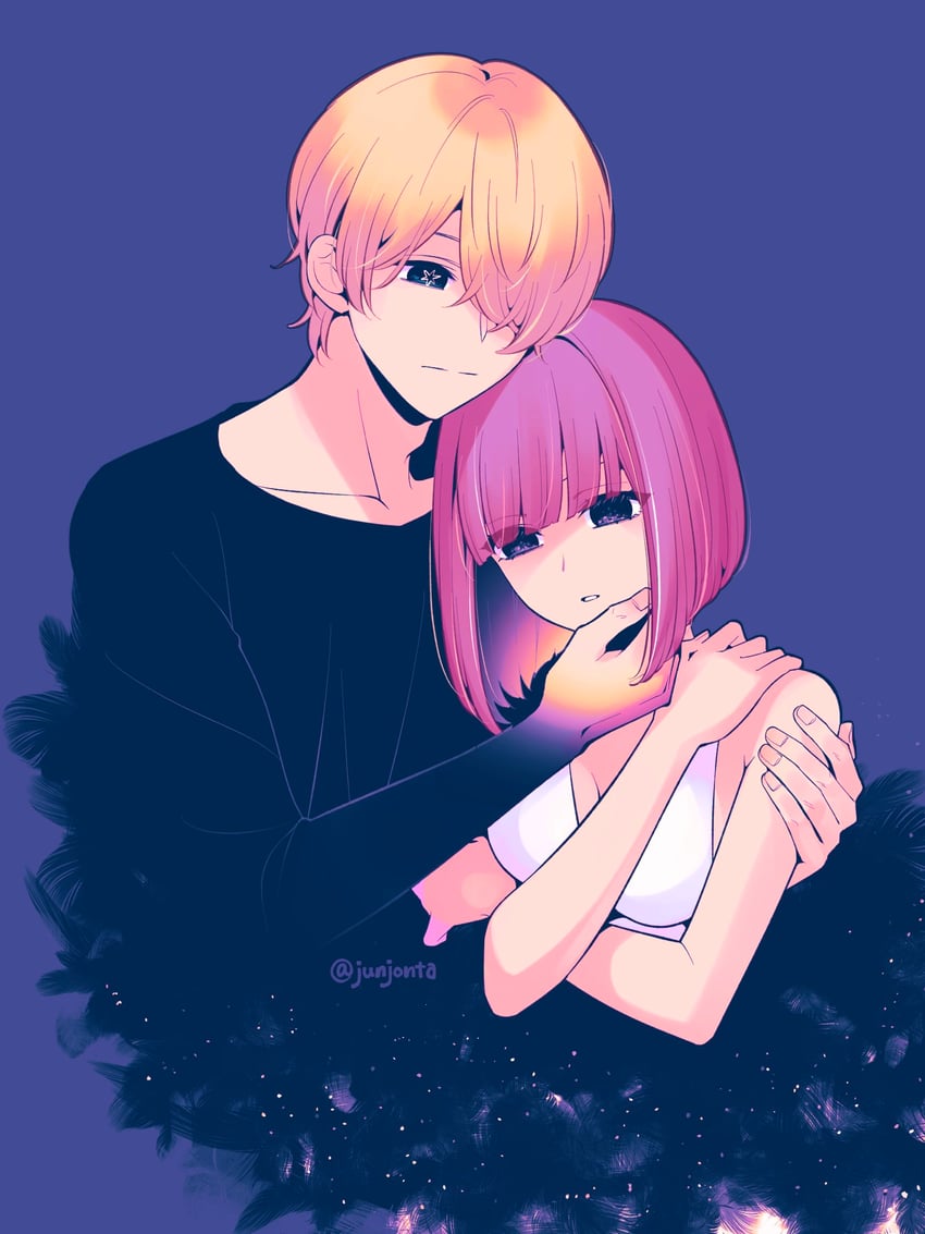 arima kana and hoshino aquamarine (oshi no ko) drawn by junjonta