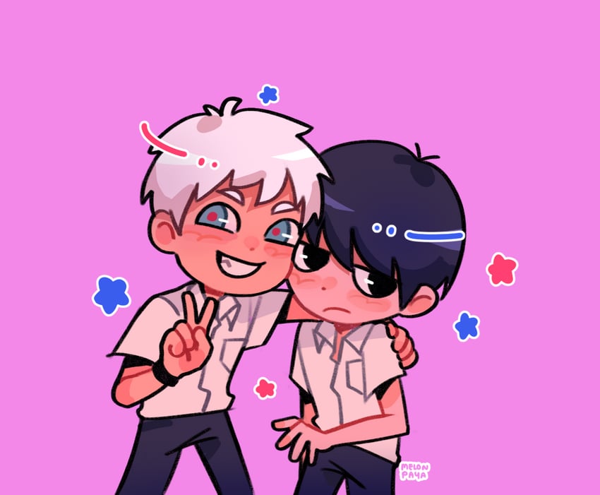 hikaru and tsujinaka yoshiki (hikaru ga shinda natsu) drawn by melonpaya