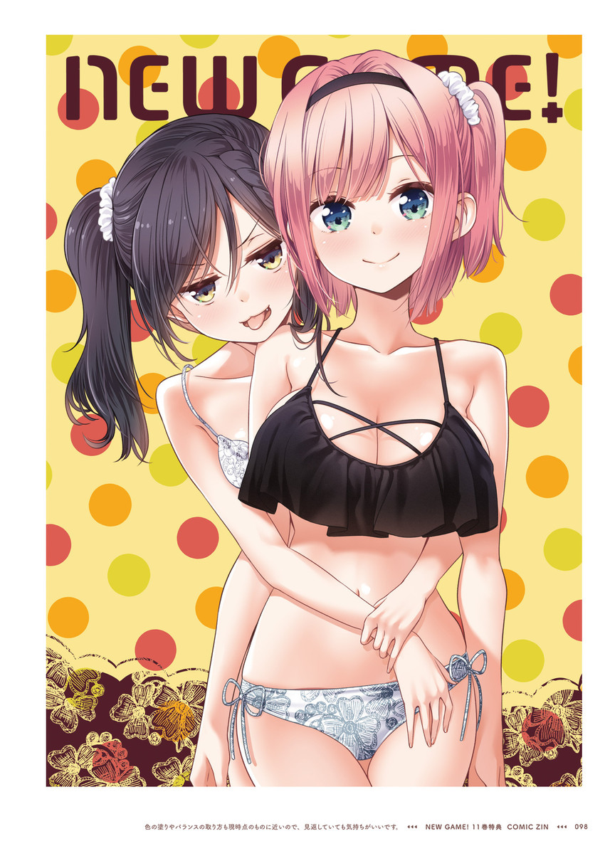 mochizuki momiji and narumi tsubame (new game!) drawn by tokunou_shoutarou