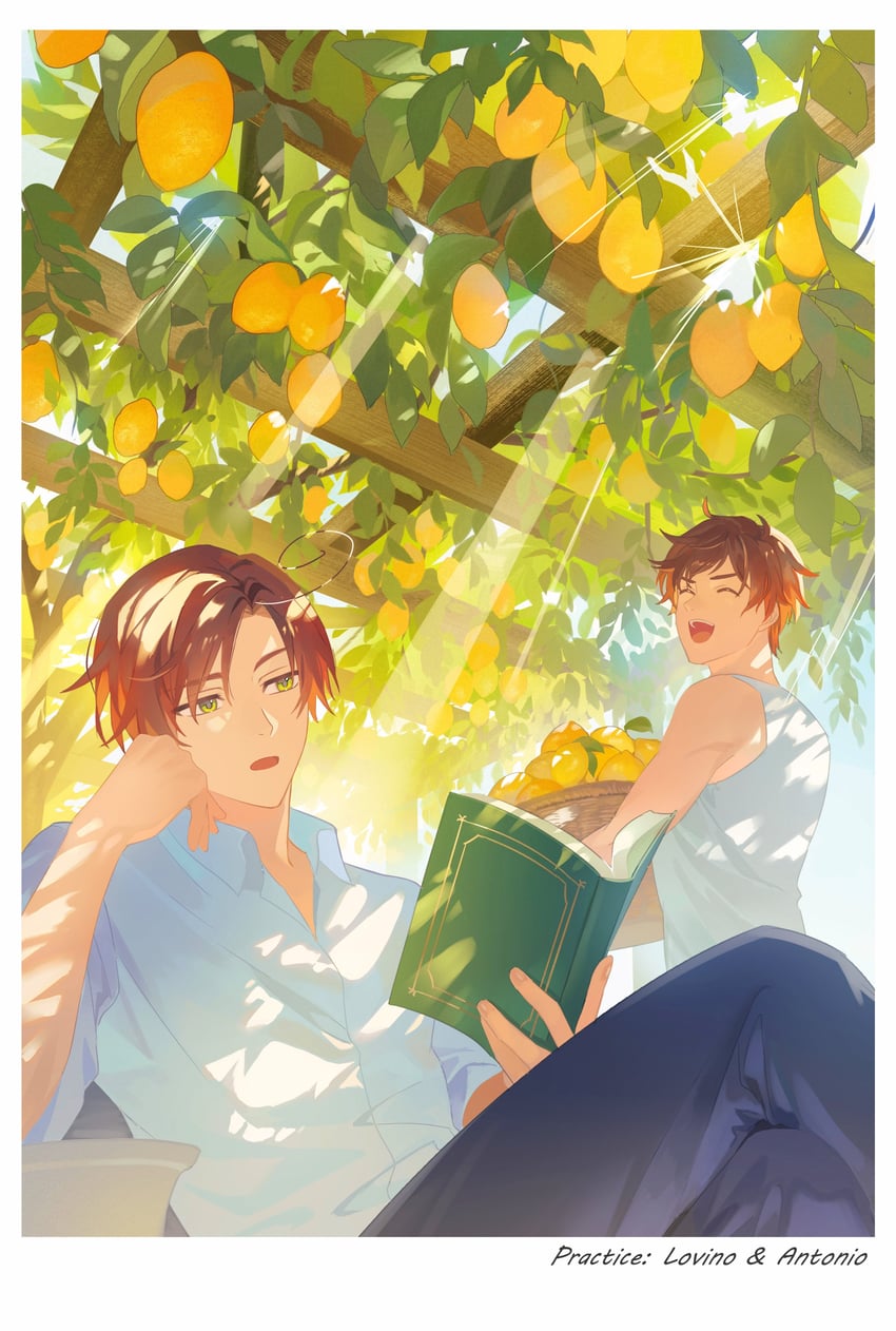 spain and southern italy (axis powers hetalia) drawn by vvvrsi3636
