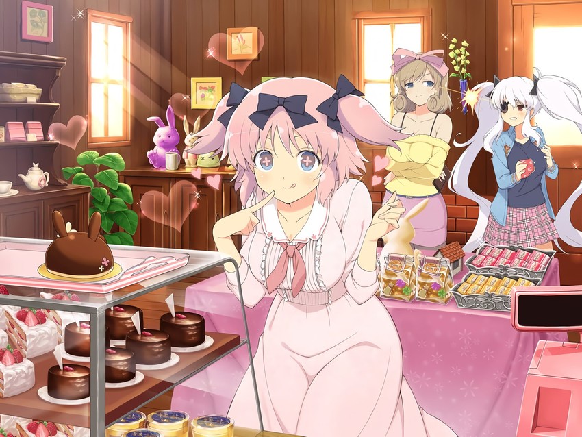 hibari, haruka, and yagyu (senran kagura and 1 more) drawn by yaegashi_nan