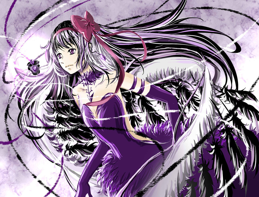 akemi homura and akuma homura (mahou shoujo madoka magica and 1 more) drawn by hagiyama_no_midori