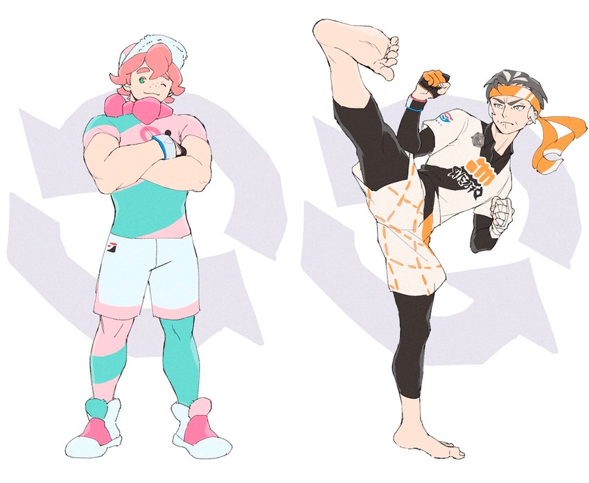 kabu and milo (pokemon and 1 more) drawn by p-40_(tukinosita-de)