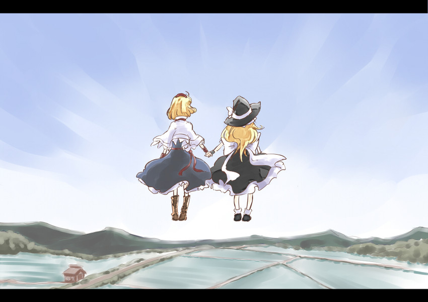 kirisame marisa and alice margatroid (touhou) drawn by non_(z-art)