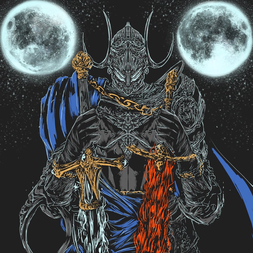 rellana twin moon knight (elden ring and 1 more) drawn by 00osamio00
