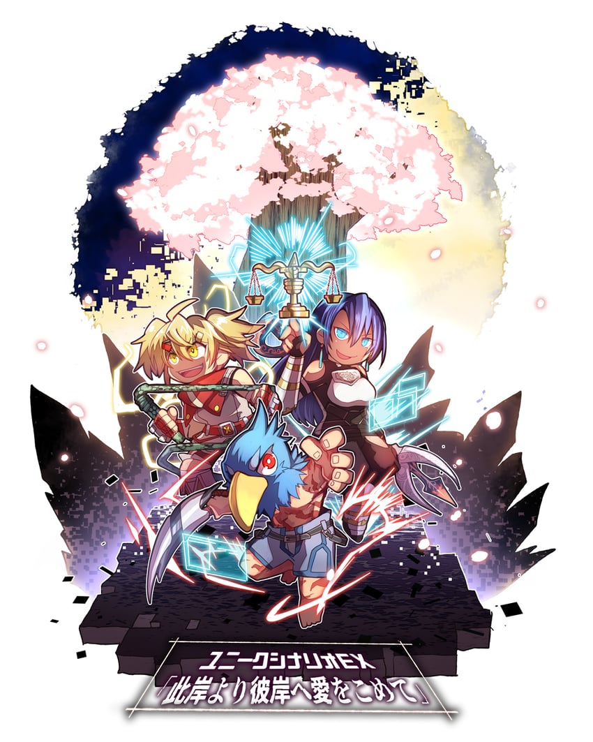 oikatzo, sunraku, and arthur pencilgon (shangri-la frontier) drawn by emon-yu