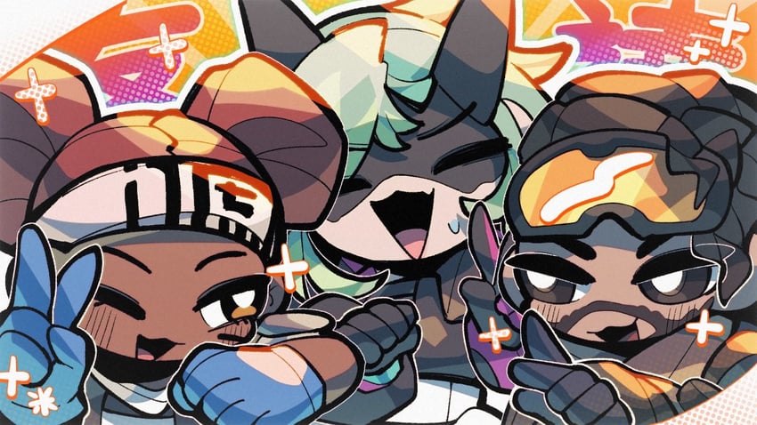 lifeline, mirage, and alter (apex legends) drawn by rice_sugois