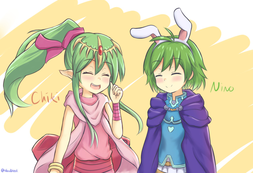 tiki and nino (fire emblem and 3 more) drawn by nan0teck