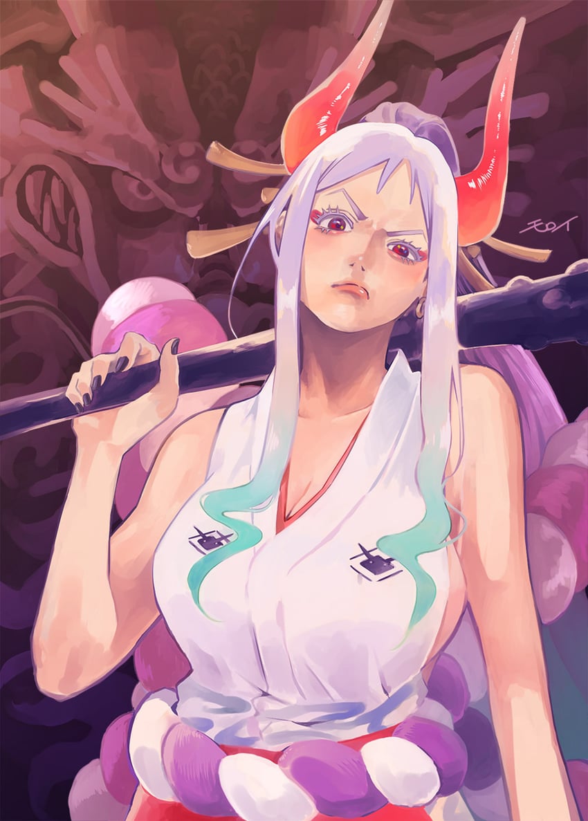 yamato and kouzuki momonosuke (one piece) drawn by moroi