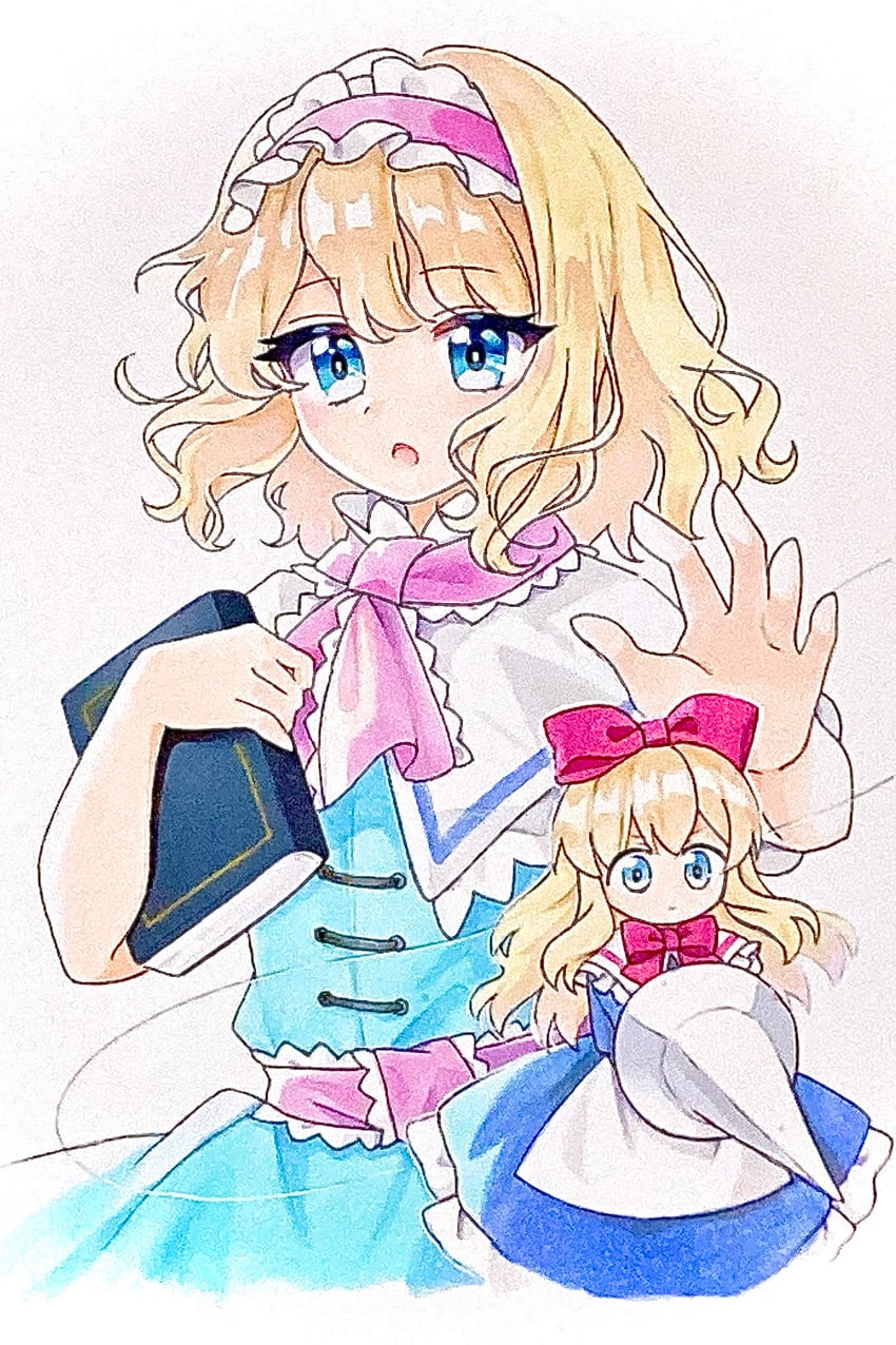 alice margatroid and shanghai doll (touhou) drawn by miy_001