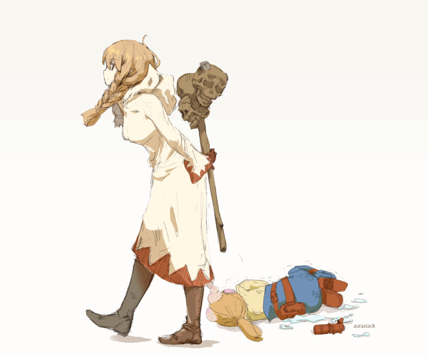 white mage and mustadio bunansa (final fantasy and 1 more) drawn by aurastack