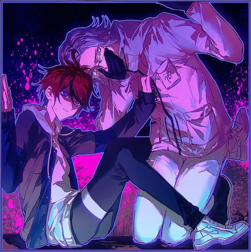 aotsuki eito and sumino takumi (the hundred line -last defense academy-) drawn by aizendai