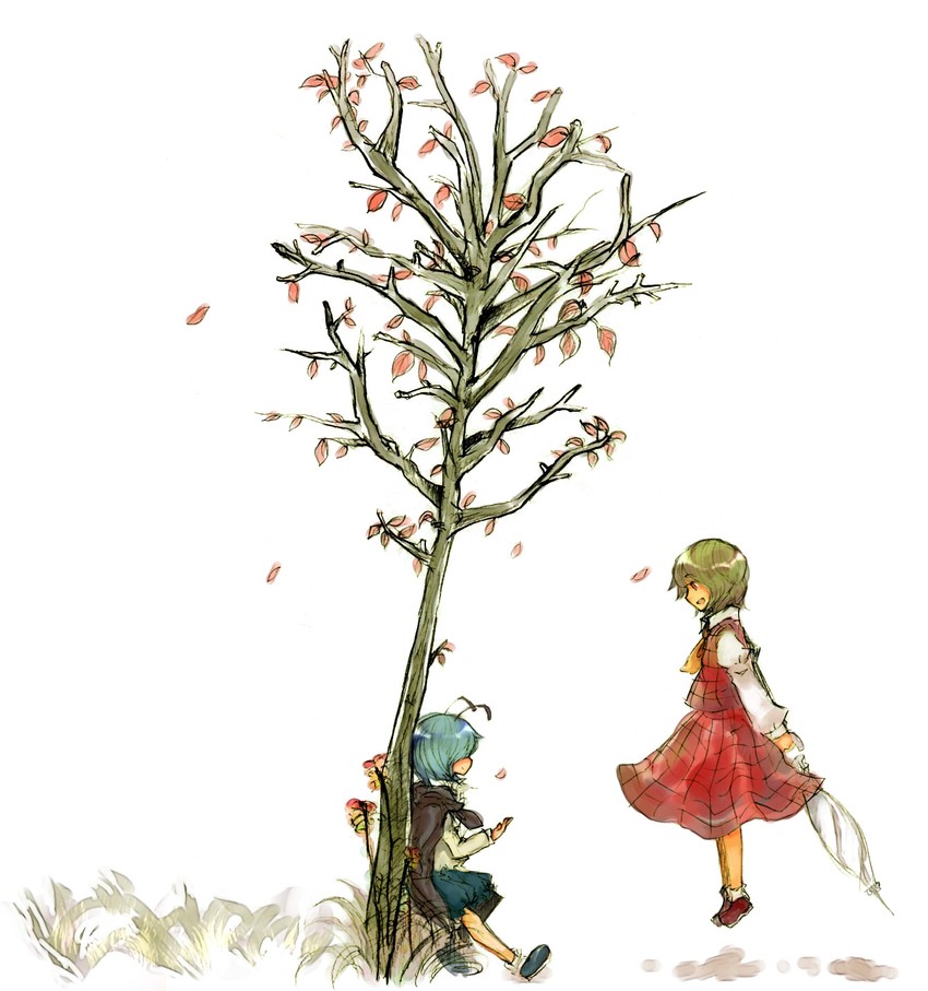 kazami yuuka and wriggle nightbug (touhou) drawn by k_no_hito