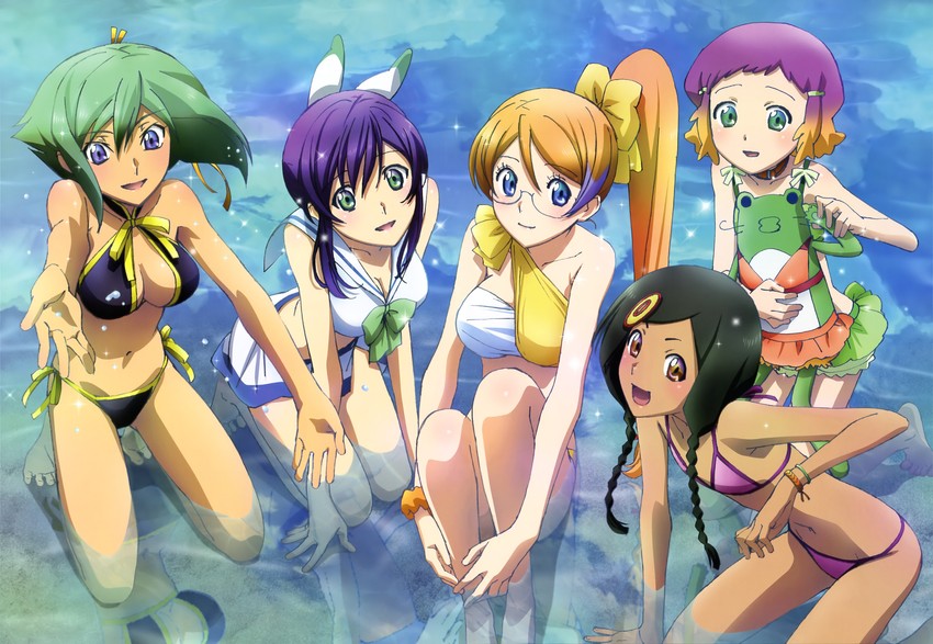 zessica wong, yunoha thrul, mikono suzushiro, mix, and sazanka bianca (nyantype and 2 more) drawn by chiba_yuriko