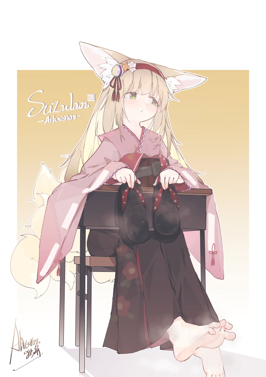 suzuran (arknights) drawn by alicorn_du_jiao