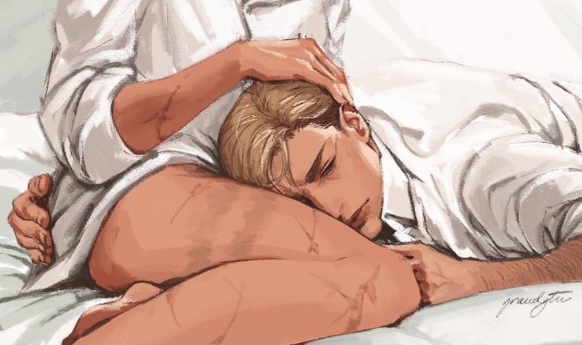 levi and erwin smith (shingeki no kyojin) drawn by grandgth