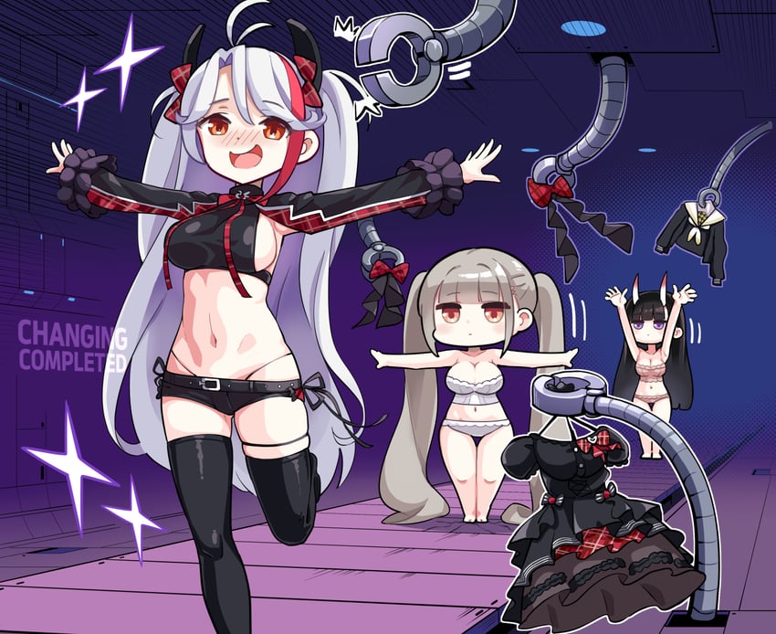 formidable, prinz eugen, and noshiro (azur lane) drawn by hm_(hmongt)