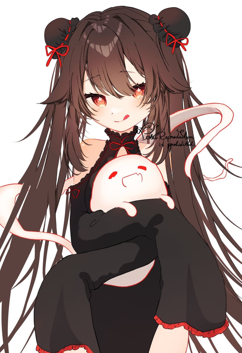 hu tao and boo tao (genshin impact) drawn by poteo