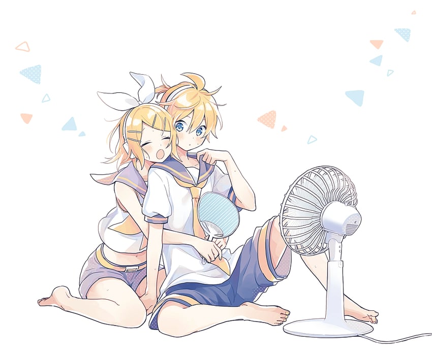 kagamine rin and kagamine len (vocaloid) drawn by suzumi_(fallxalice)