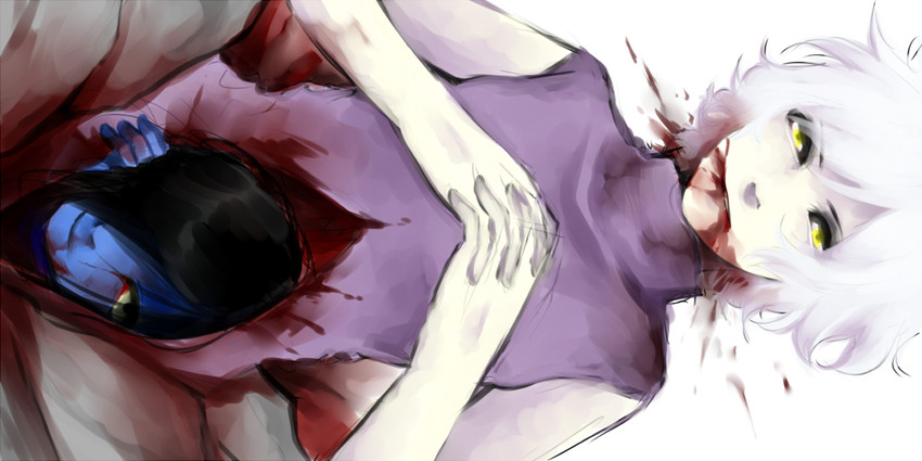 sabitsuki and black-haired girl (.flow) drawn by asagi_(calenza666)