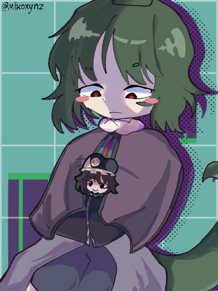 shitodo kuroji and adagumo no saragimaru (len'en) drawn by saltymiko