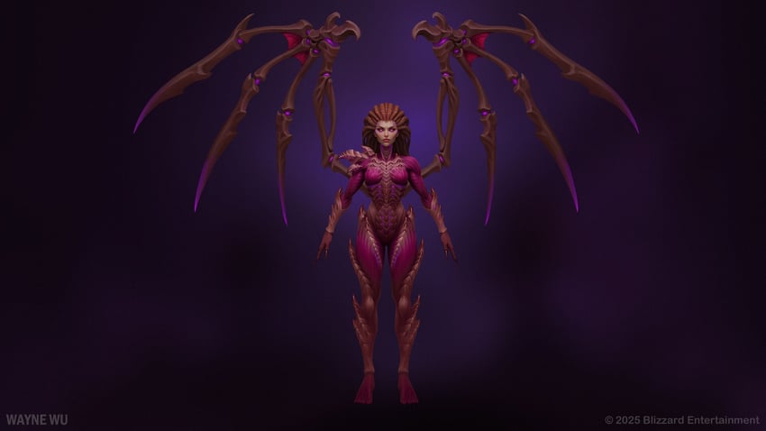 zerg, sarah kerrigan, and infested kerrigan (starcraft) drawn by wayne_wu