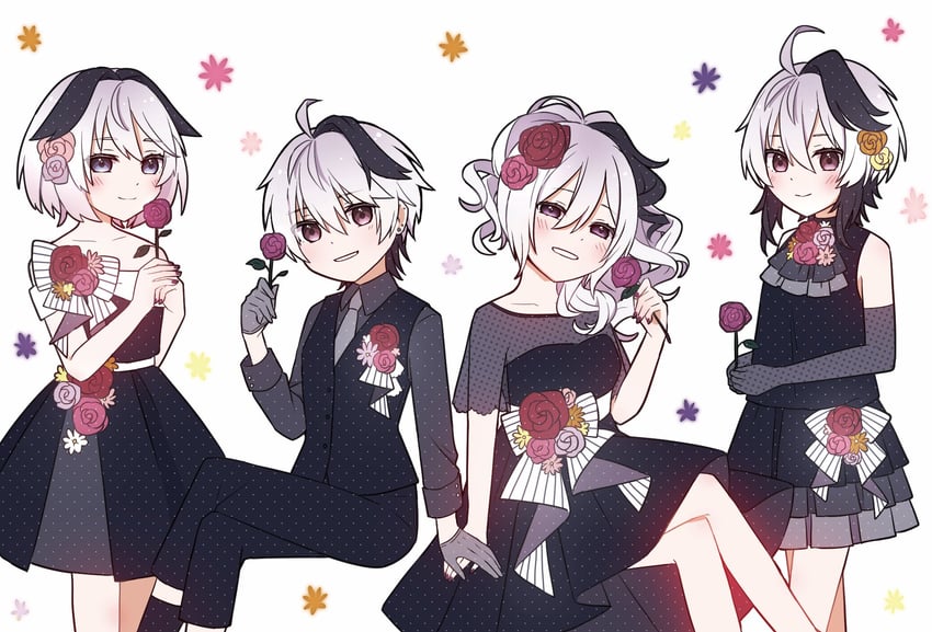 flower and ci flower (vocaloid and 2 more) drawn by skc