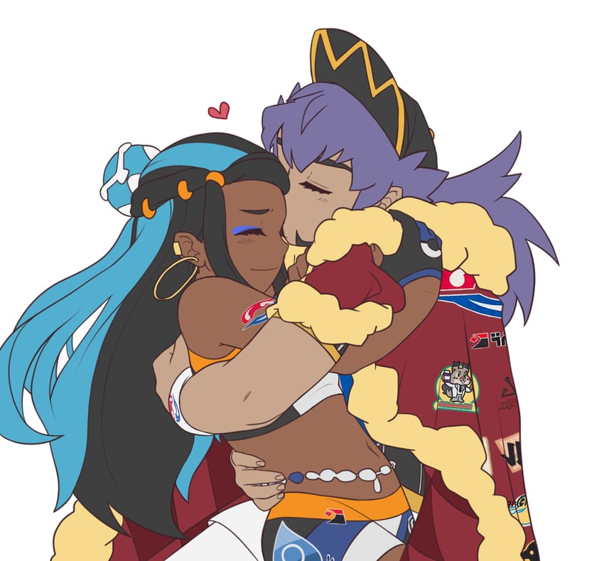 leon and nessa (pokemon and 1 more) drawn by captain_rey
