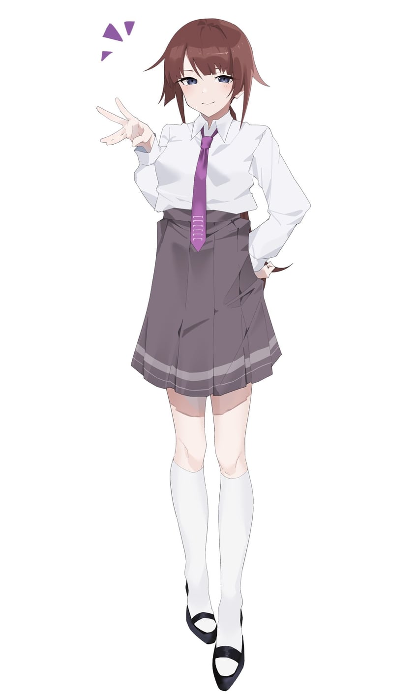 senjougahara hitagi (monogatari) drawn by arril100