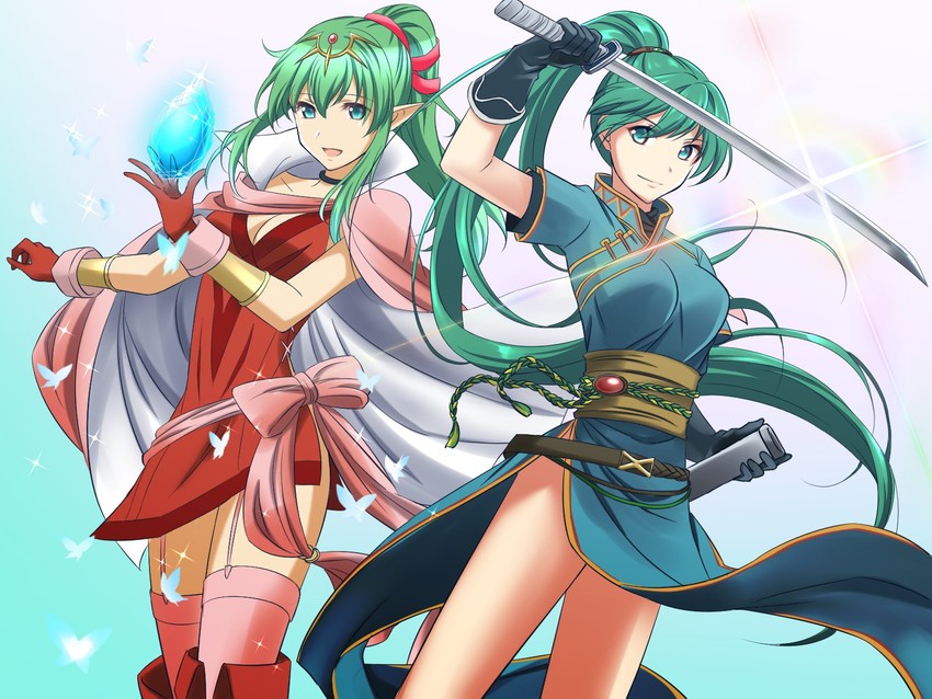 lyn and tiki (fire emblem and 5 more) drawn by kakiko210