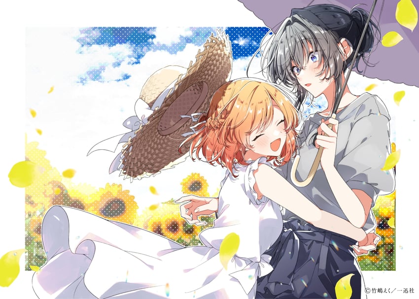 kino himari and asanagi yori (sasayaku you ni koi wo utau) drawn by takeshima_eku