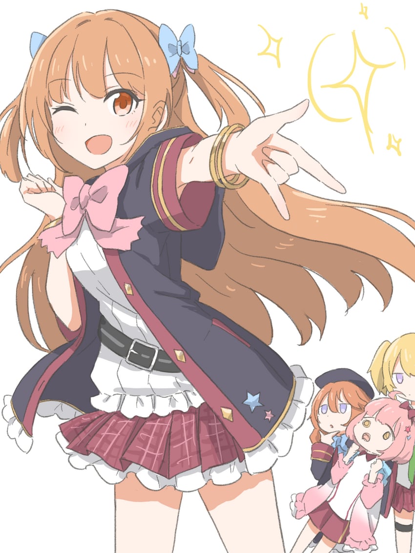 yuni, chloe, chieru, and nozomi (princess connect!) drawn by fujiyama_(yellow)