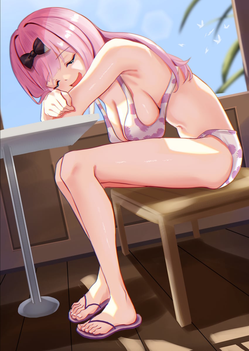 fujiwara chika (kaguya-sama wa kokurasetai ~tensai-tachi no renai zunousen~) drawn by nanashi_(74_nanashi)