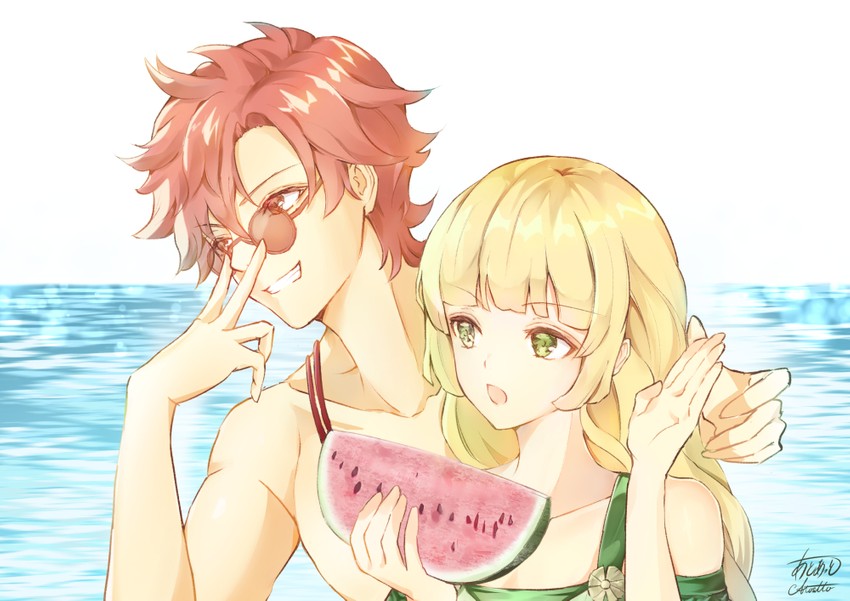 ingrid brandl galatea and sylvain jose gautier (fire emblem and 2 more) drawn by atoatto