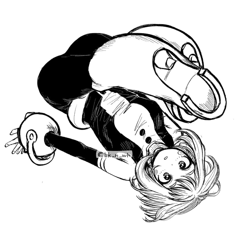 uraraka ochaco (boku no hero academia) drawn by bk_n_wh
