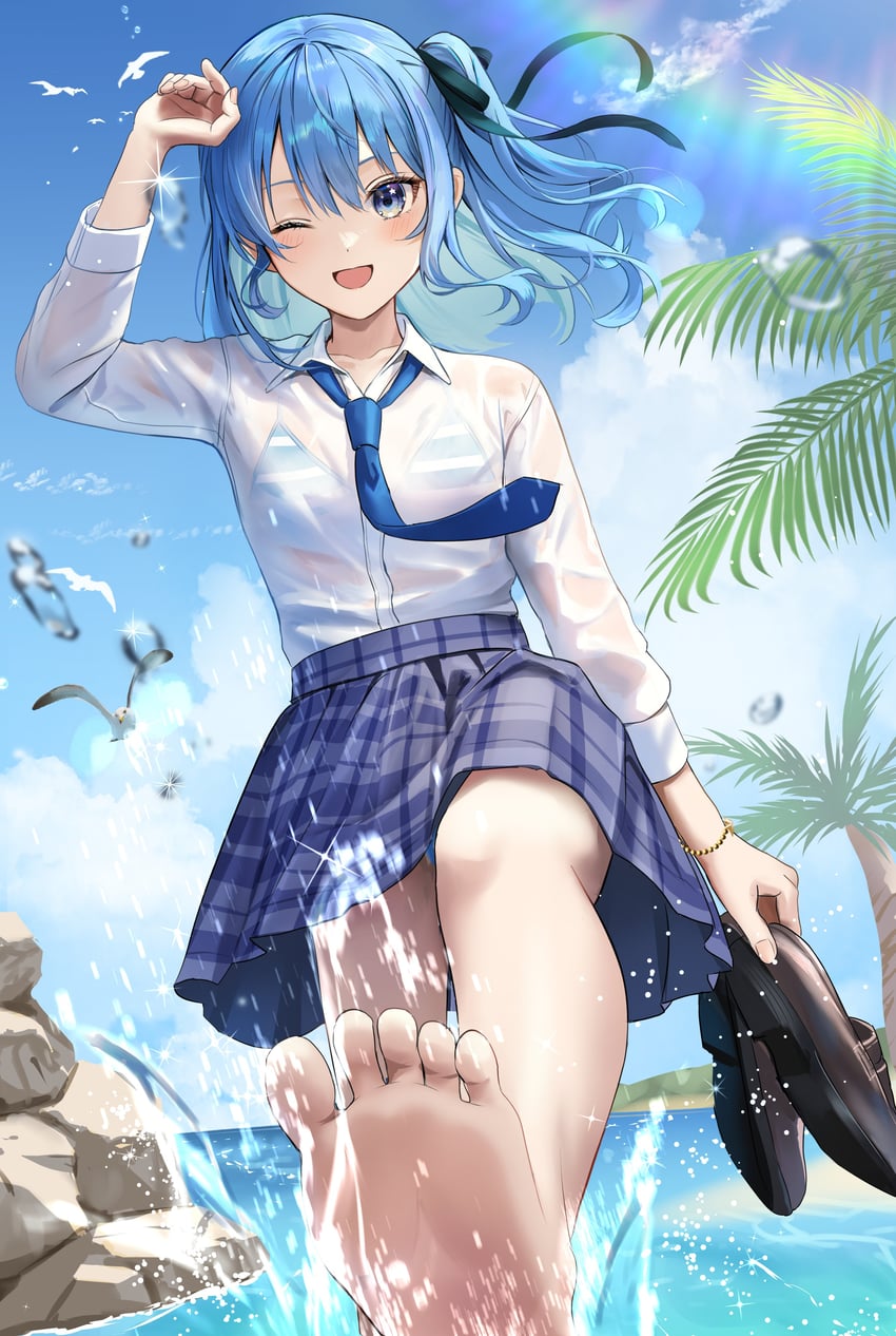 hoshimachi suisei (hololive and 1 more) drawn by nakaneabura8623