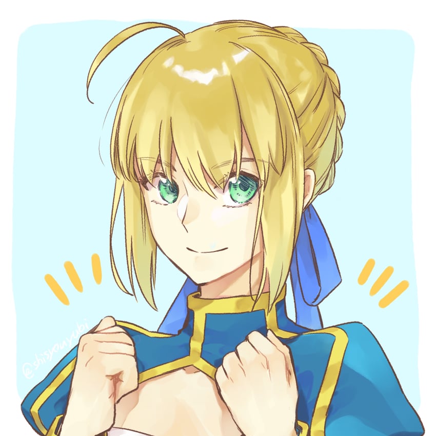 artoria pendragon and saber (fate and 1 more) drawn by shayubi