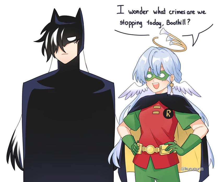 batman, boothill, and robin (honkai and 3 more) drawn by unkou