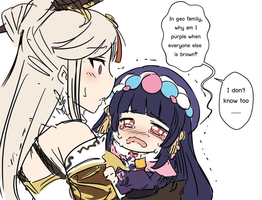 ningguang and yun jin (genshin impact) drawn by sesield