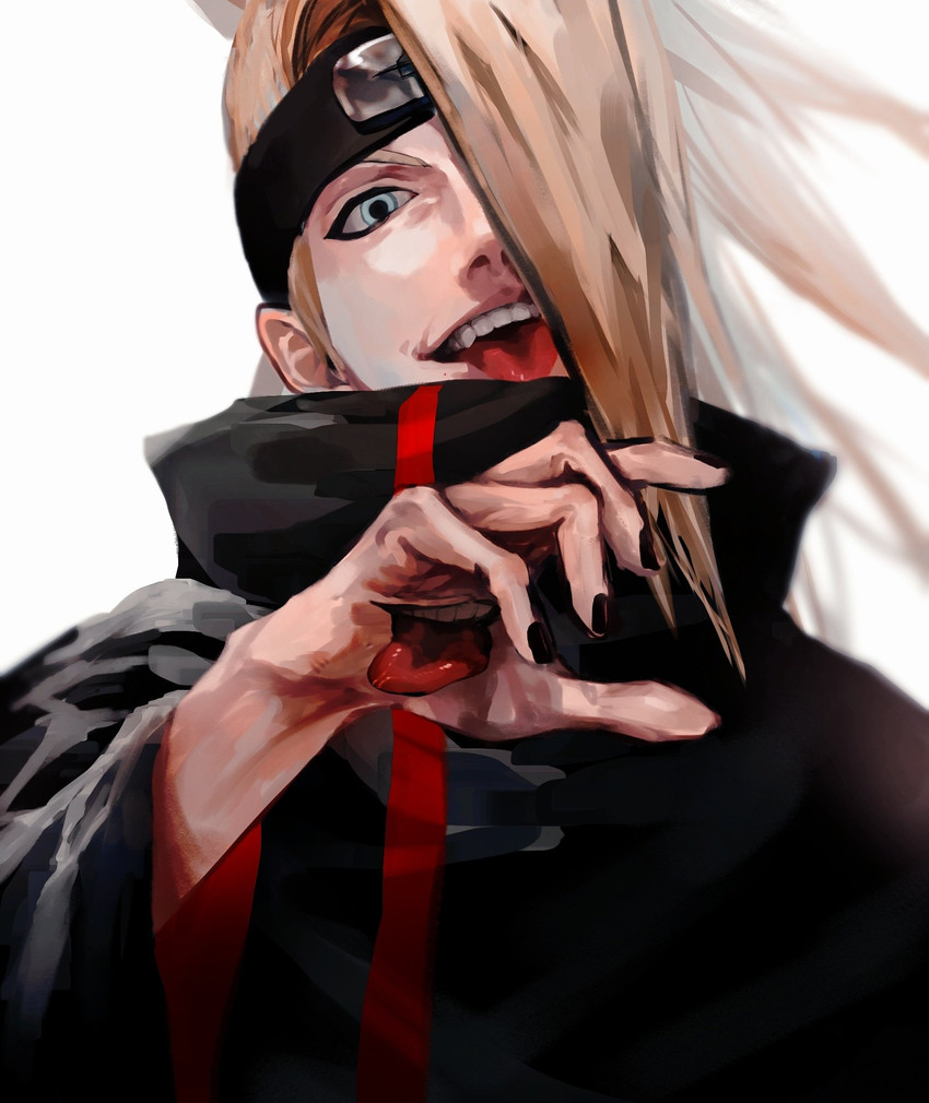 deidara (naruto and 1 more) drawn by momota_ro5555