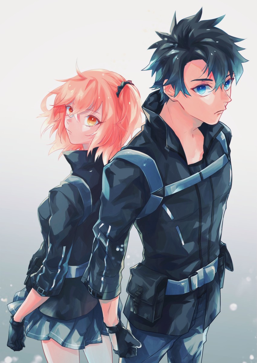 fujimaru ritsuka (fate and 1 more) drawn by kajijii