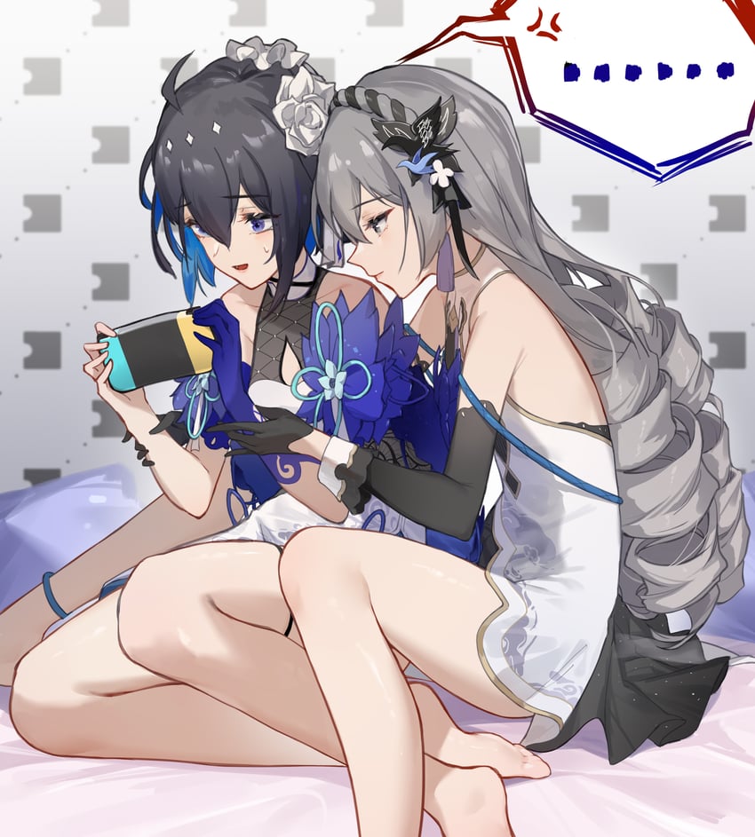 bronya zaychik and seele vollerei (honkai and 1 more) drawn by shu_kunkuokuozi