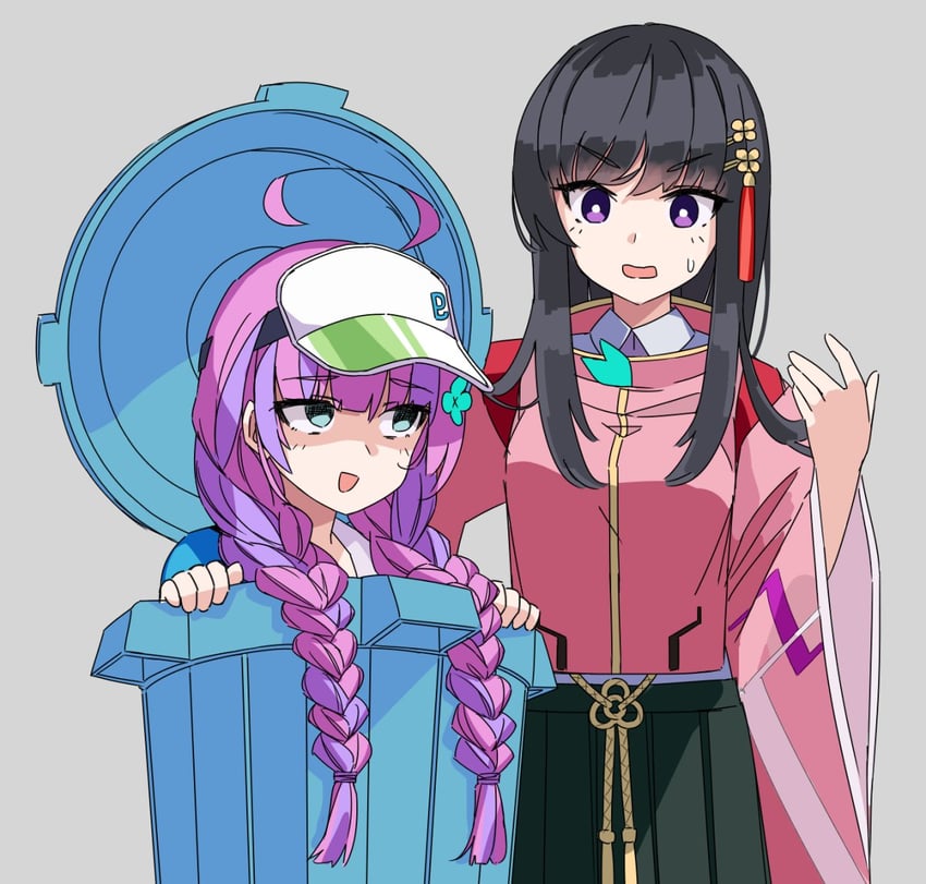 nikaidou misato and date akari (heaven burns red) drawn by niboshi_917